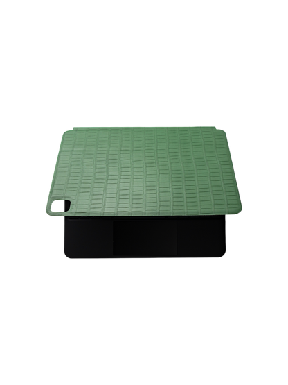 Green Embossed Crocodile iPad Case