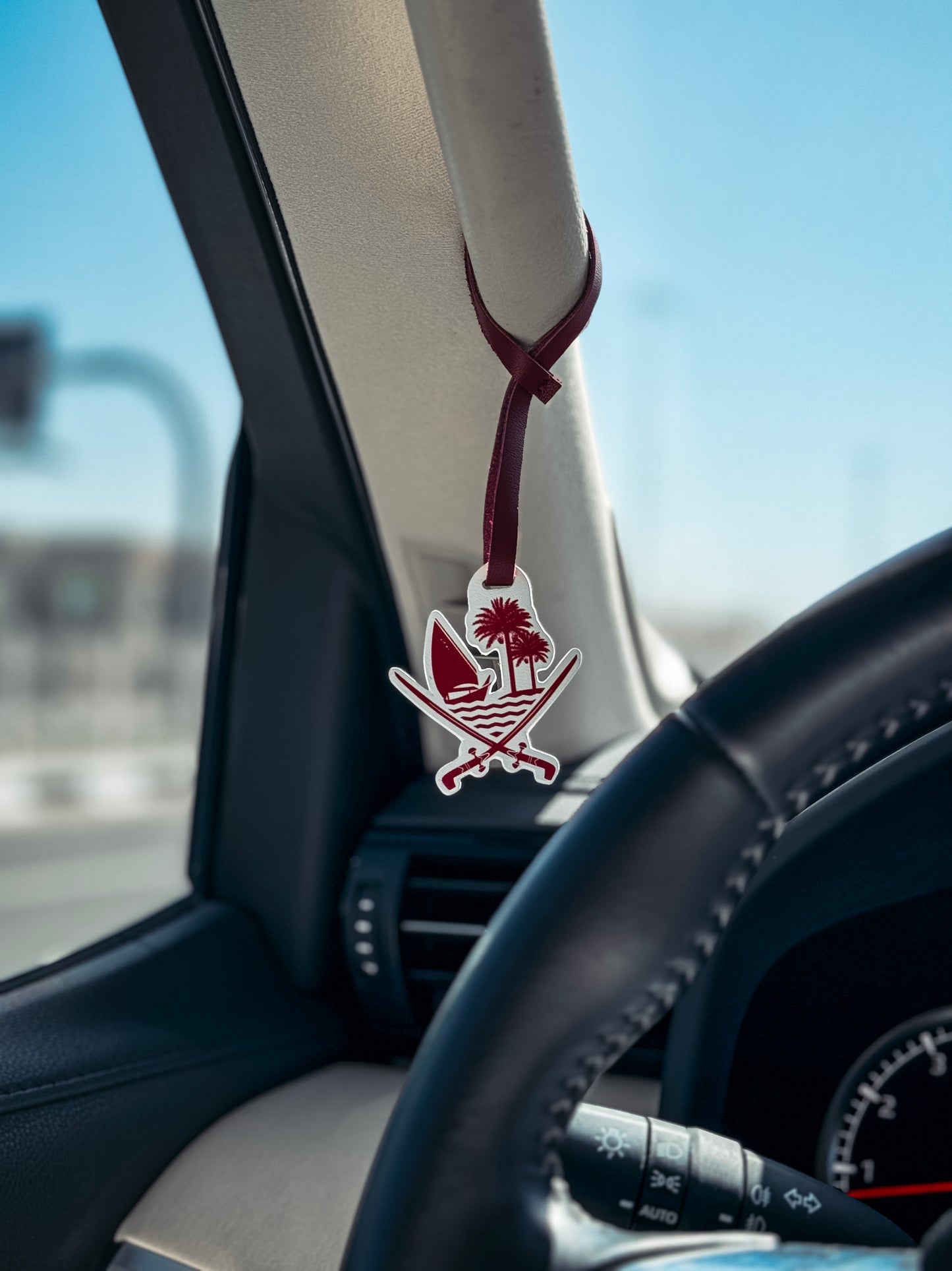 Qatar Emblem Leather Charm