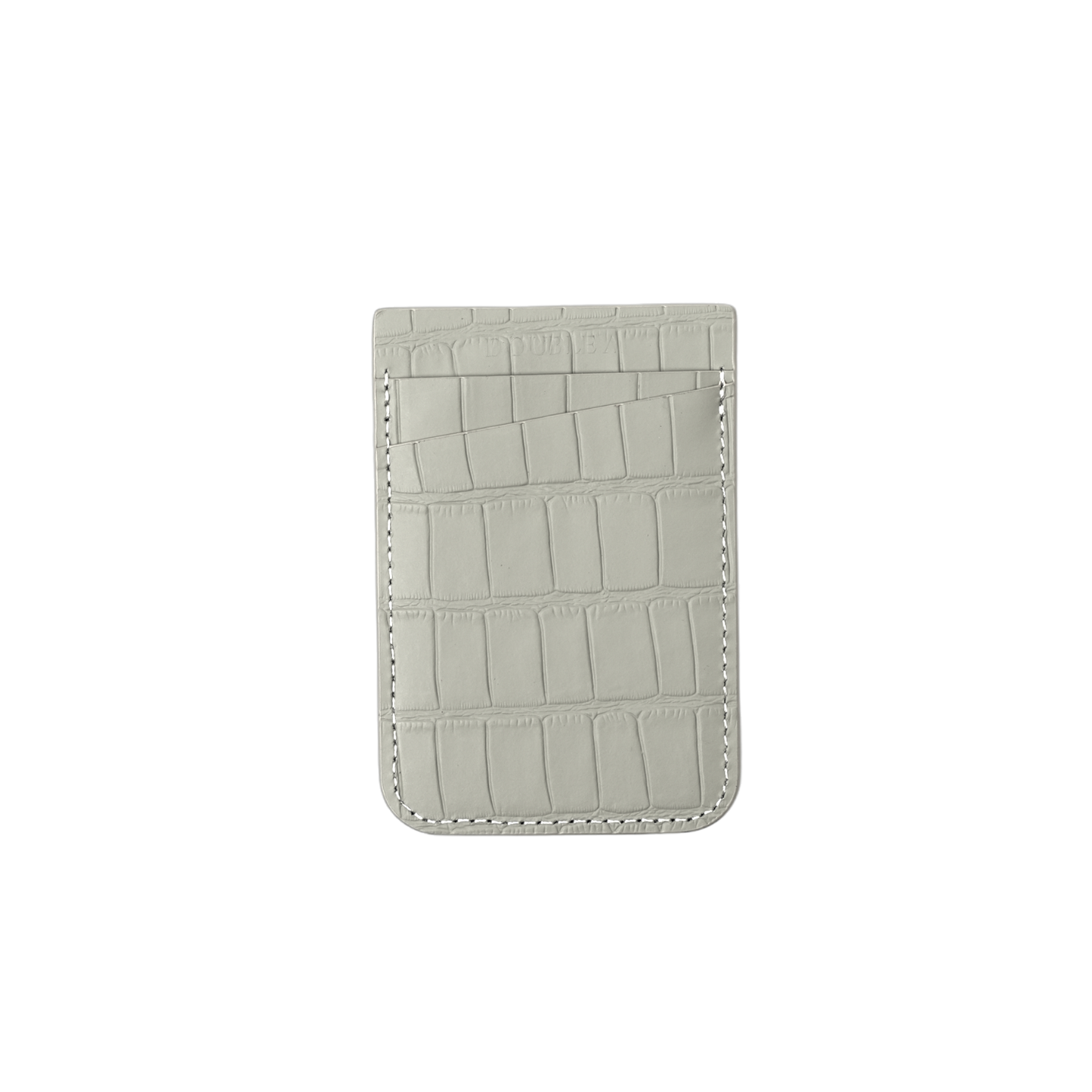Gray Embossed Crocodile MagSafe Wallet
