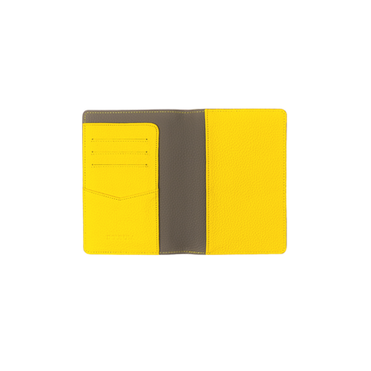 Togo Etoupe / Yellow Passport Holder