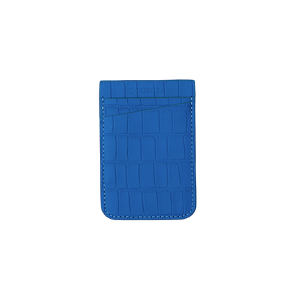 Royal Blue Embossed Crocodile MagSafe Wallet