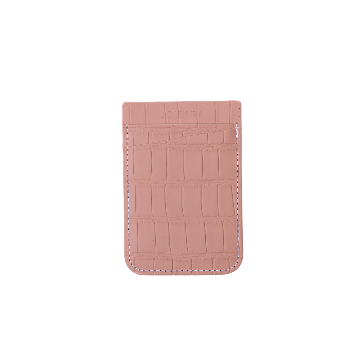 Pink Embossed Crocodile MagSafe Wallet